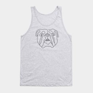 Kawaii bulldog face Tank Top